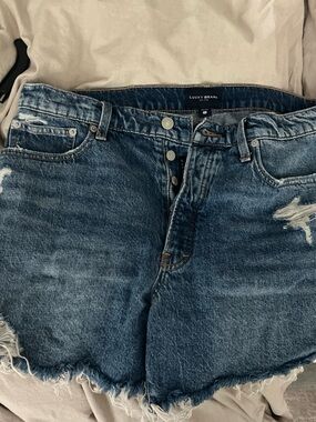 Lucky Brand Distressed Dark Wash Denim Shorts